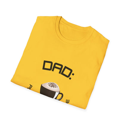 Father's Day T-Shirt: DAD: Powered by Coffee & Love