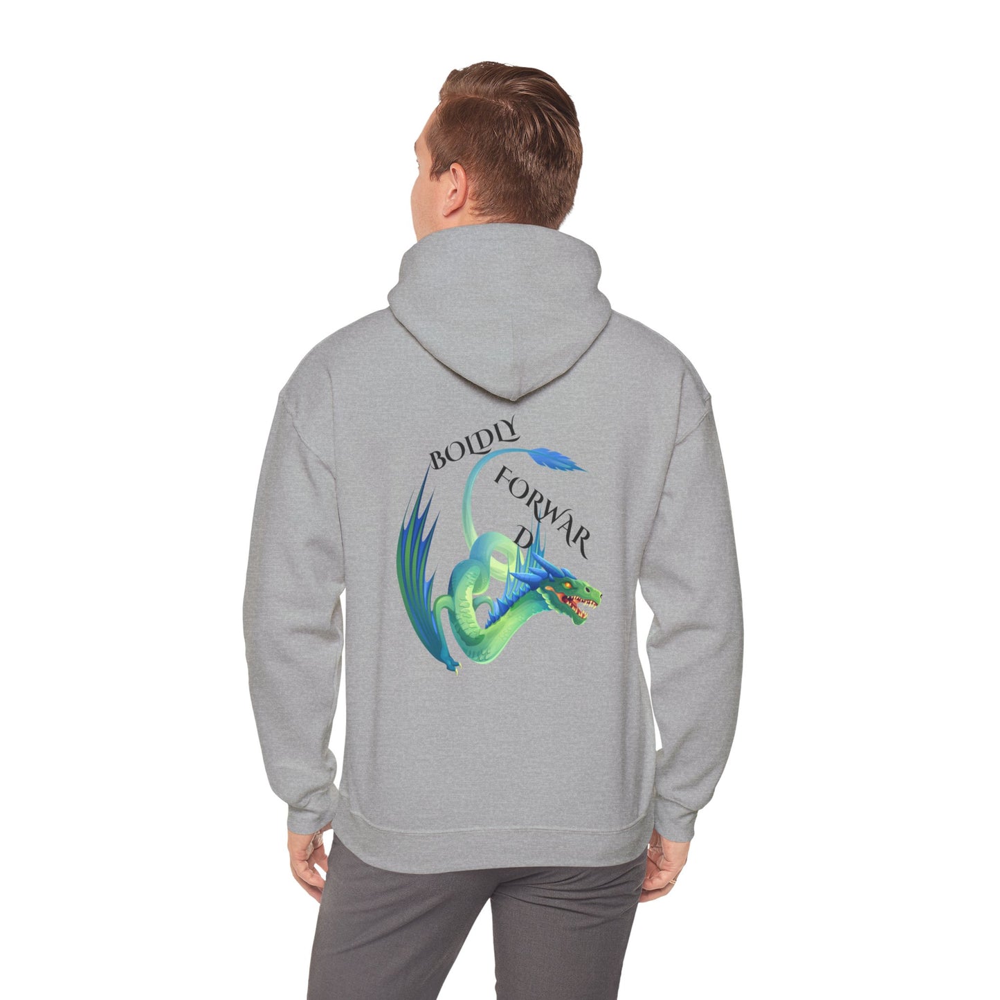 Sayings: Hooded Sweatshirt: Boldly Forward