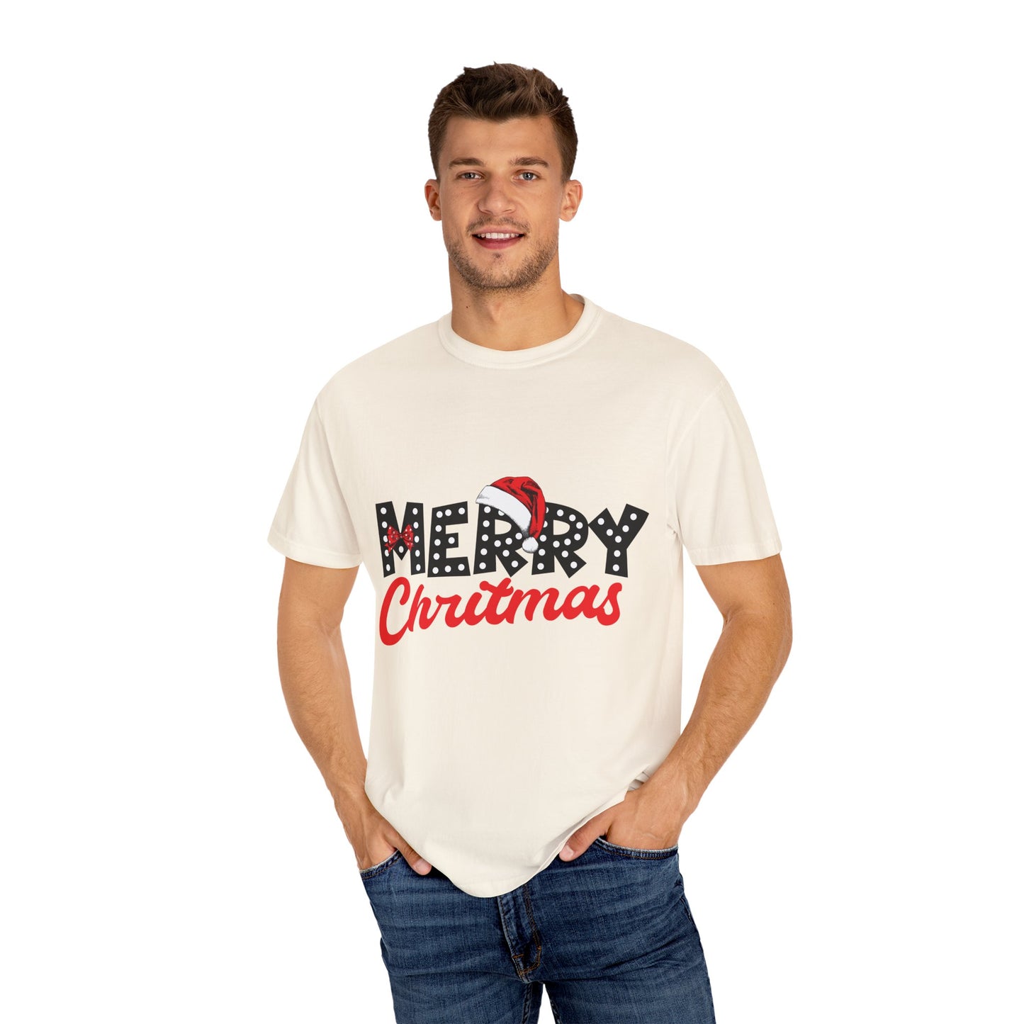 Merry Christmas with Santa's Hat Tee