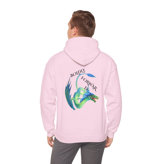 Sayings: Hooded Sweatshirt: Boldly Forward