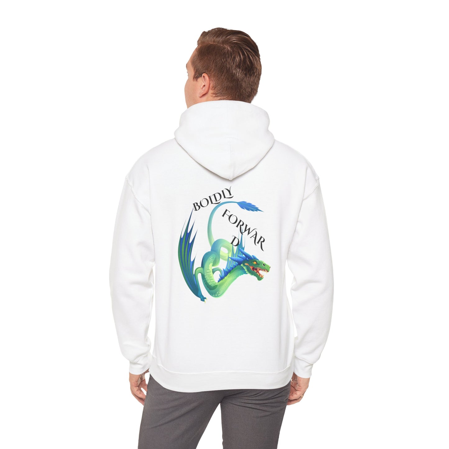 Sayings: Hooded Sweatshirt: Boldly Forward