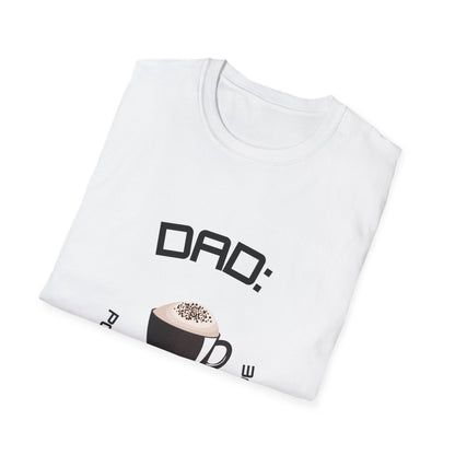 Father's Day T-Shirt: DAD: Powered by Coffee & Love