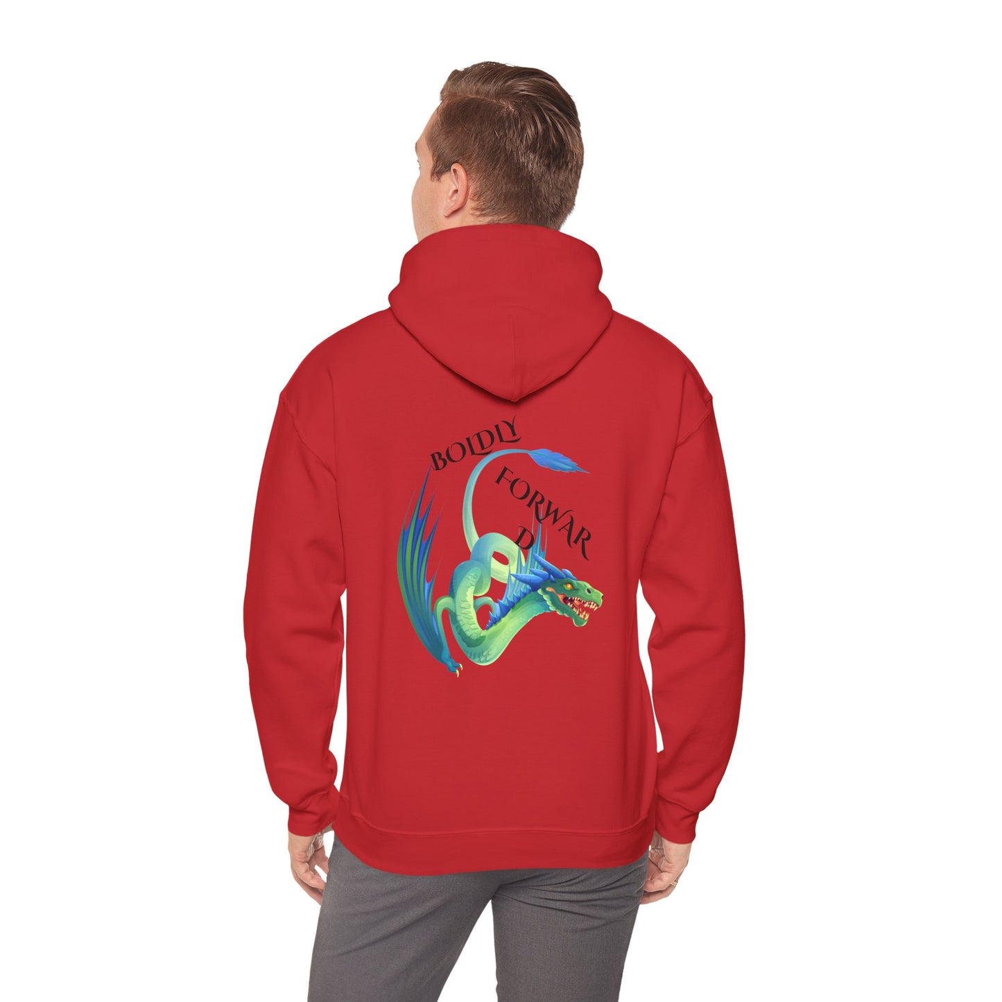 Sayings: Hooded Sweatshirt: Boldly Forward