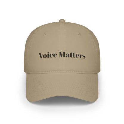 Low Profile Baseball Cap: Social Justice VOICE MATTERS