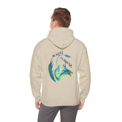 Sayings: Hooded Sweatshirt: Boldly Forward