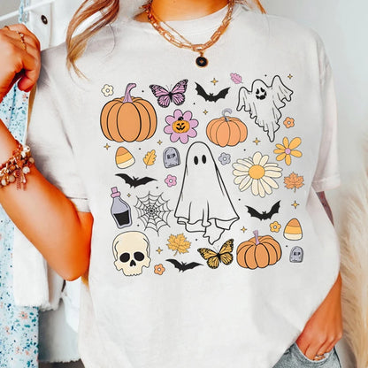 Halloween Ghost Print T-shirt